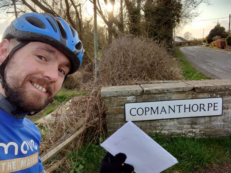 Mitch delivering Move Mail to Copmanthorpe